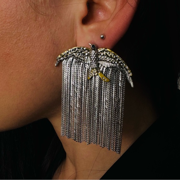 New Sparrow Dangle Earrings Bird Gold Silver Boho - Picture 2 of 8